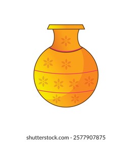 Indian art jar vector illustration