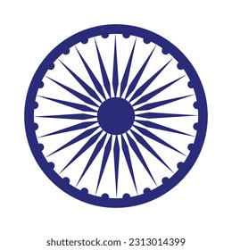 Símbolo vectorial de ashoka chakra indio o ashoka.