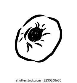 Indian, Asian food delicious samsa. Vector hand drawn illustration.sketch