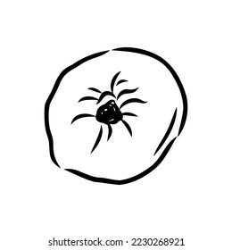 Indian, Asian food delicious samsa. Vector hand drawn illustration.sketch