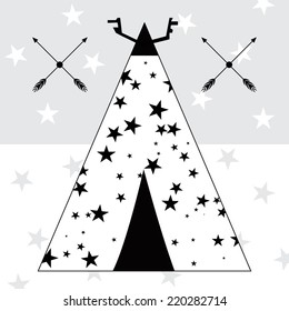 Indian aztec american wigwam 