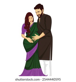 Indian baby shower invitation vector
