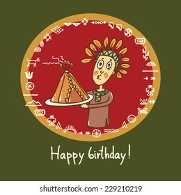 indian boy vector happy birthday