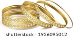 Indian bridal gold diamond cut bangles Jewelry