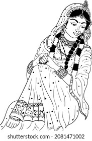 553 Indian bride face vector Images, Stock Photos & Vectors | Shutterstock