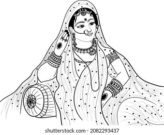 553 Indian bride face vector Images, Stock Photos & Vectors | Shutterstock