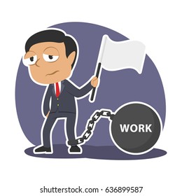indian businessman give up on his work burden