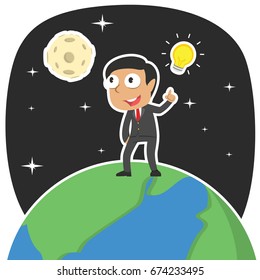 indian businessman got an idea on earth