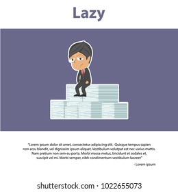 Indian Businessman Lazy Infographic