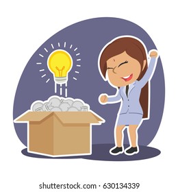 indian businesswoman found shining bulb among dim bulbs