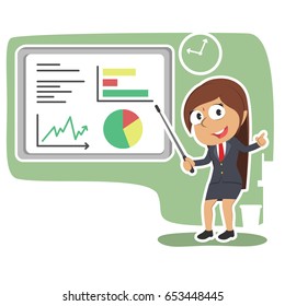 indian businesswoman giving presentation