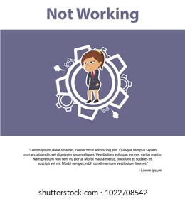 Indian Businesswoman Not Working Infographic