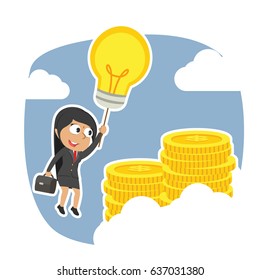 indian businesswoman use her idea to get to the top of coins peak