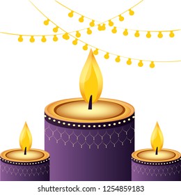 indian candles decoration
