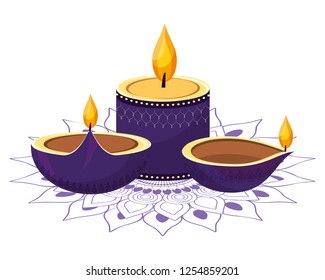 indian candles decoration