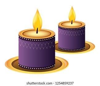 indian candles decoration