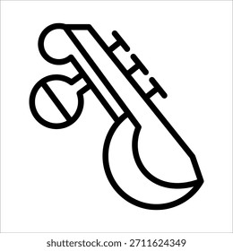 Icono de instrumento de cuerda de celebración india para elemento de diseño