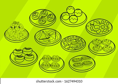 Indian Chaat Like Pani puri,Bhel Puri,sev puri,Bhalla Papdi,Aloo Chaat,Dahi puri,Ragda Patties,Dahi Vada,Samosa Chaat