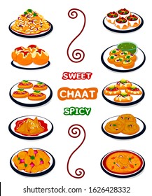 Indian Chaat Pani Puri,Sev Puri,Dahi Puri,Bhel Puri,Aloo Chaat,Ragda pattice,Dahi vada,Samosa Chaat,Papri Chaat,Aloo Tikki