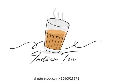 indische Chai oder Teetasse Zeit Poster für Förderung Vektor