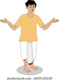 Carácter indio 2D Cartoon Character Design, arte de caricatura