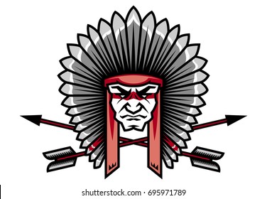Indian Chief Head Graphic