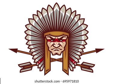 Indian Chief Head Graphic