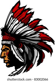 Indian Chief Head Graphic