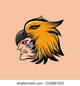 Indian chief head logo design vector