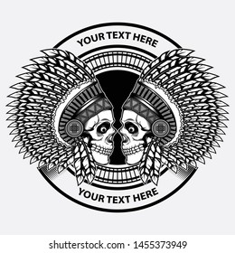 indian chief head logo, vector EPS 10