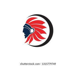 Indian Chief Mascot  vector 