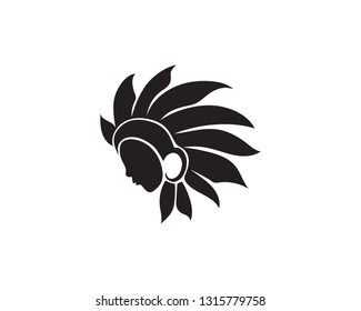 Indian Chief Mascot  vector 