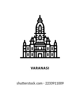 Iconos de la ciudad india. Varanasi. Templo indio. Templo de Viswanath