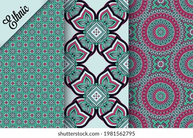 Indian collection ethnic seamless patterns