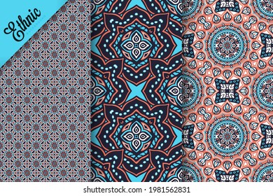 Indian collection ethnic seamless patterns