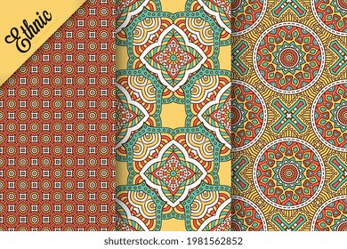 Indian collection ethnic seamless patterns