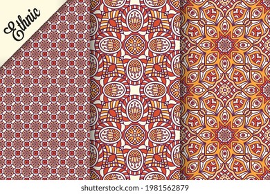 Indian collection ethnic seamless patterns