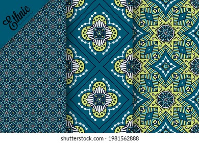 Indian collection ethnic seamless patterns