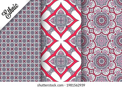 Indian collection ethnic seamless patterns