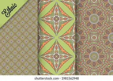 Indian collection ethnic seamless patterns