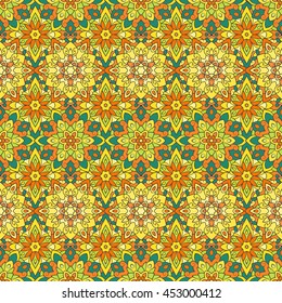 Indian colorful floral pattern. Vector illustration