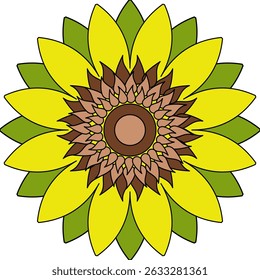 indian colorful mandala decoration Vector  Hand drawn
