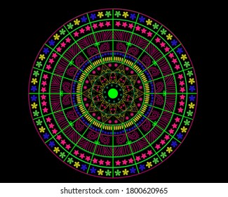Indian colorful mandala vector background