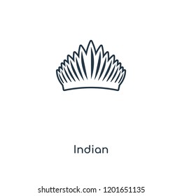 Indian concept line icon. Linear Indian concept outline symbol design. This simple element illustration can be used for web and mobile UI/UX.