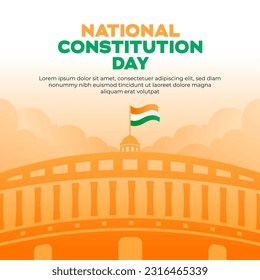 Indian constitution day social media post template design