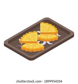 Indian corn dish icon. Isometric of indian corn dish vector icon for web design isolated on white background