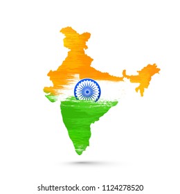 India Map India Flag Created Natural Stock Photo (Edit Now) 1777873088