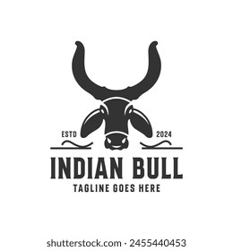 Indian cow horn logo design