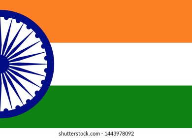 indian creative banner national flag theme vector illustration