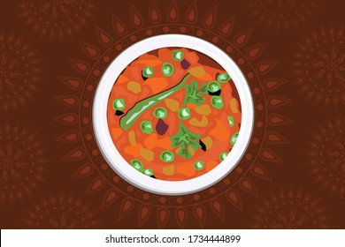 Indian cuisine - matar masala artwork